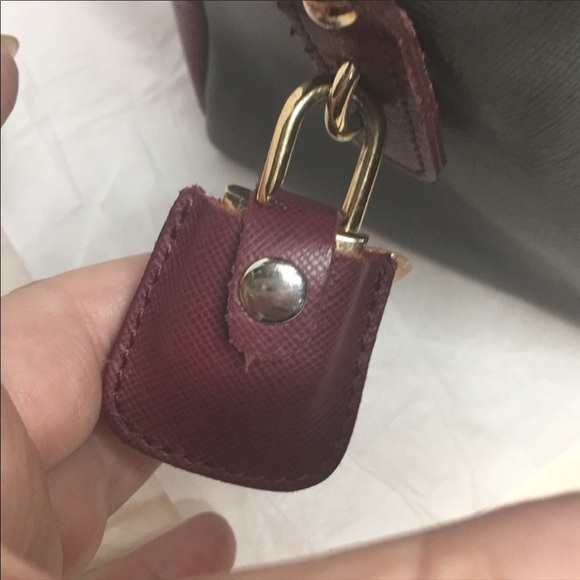 Gianni Notaro Maroon / Grey Saffiano Leather - Picture 6 of 9